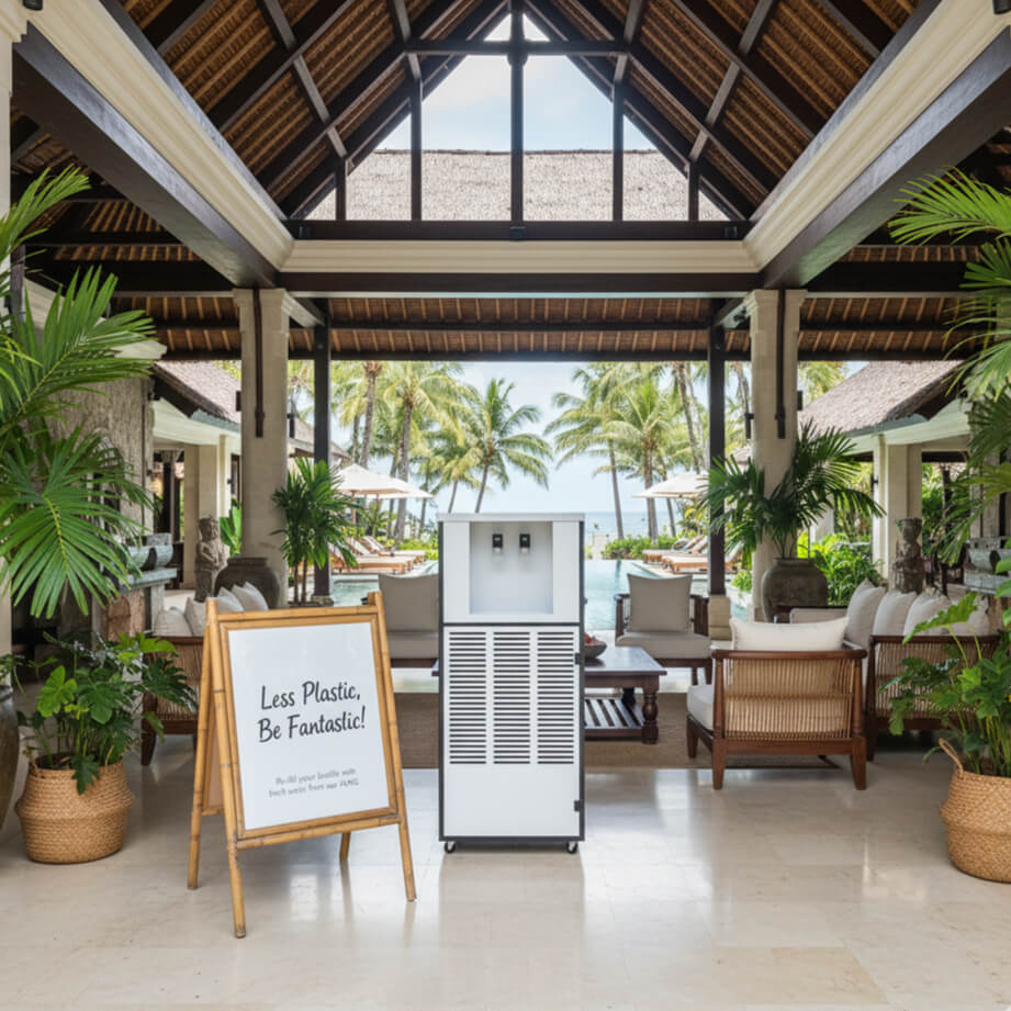 AquaFromAir 100L AWG in a Bali Resort - Less plastic be fantastic